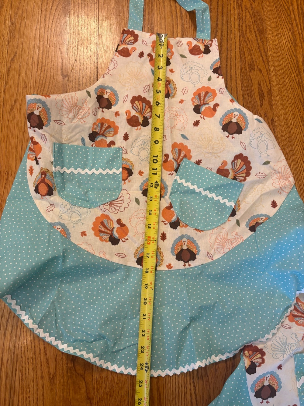 Handmade Mother Daughter Matching Ruffle Thanksgiving Aprons - Picture 4 of 7